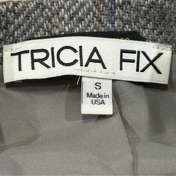 Tricia Fix Exclusive Small Western Fringe Wool Blend Blazer Jacket Statement - Picture 3 of 8